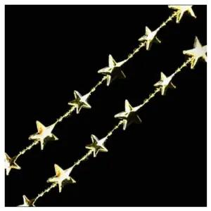 체인구슬(별대)-금색/체인/비즈/구슬/끈/메탈/트리/줄구슬/공예/재료/대용량/크리스마스/별/모음/장식/체인