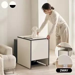 [삼익가구]로히든 2WAY 바퀴형 로봇청소기 수납장 보관함