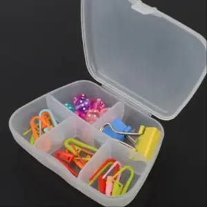 여행용 휴대용 알약 비타민 보관용 투명 5칸 미니 플라스틱 약통 케이스 정리함 칸칸