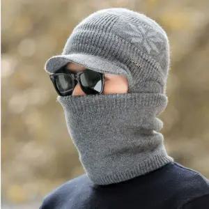 5컬러 남자 눈꽃 겨울 귀달이모자 넥워머 세트/목폴라/머플러/바라클/방한용품/골프/마스크/겨울