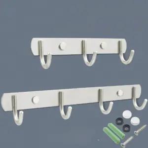 스텐 타공식 벽걸이 행거 3구 4구 5구