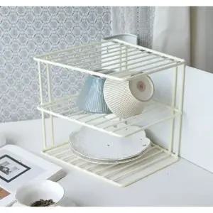 모서리 미니 2단 철제 선반 1P 주방 싱크대 코너렉 주방코너선반 코너렉 주방2단선반 모서리선반