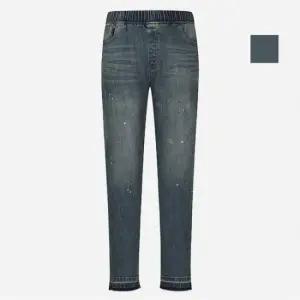 공용 기모 밴딩 테이퍼드 데님팬츠  NQI686)