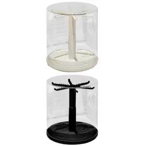 회전 투명 아크릴 인형 키링 피규어 악세사리 주얼리 진열장 케이스 보관함 라부부 쇼케이스