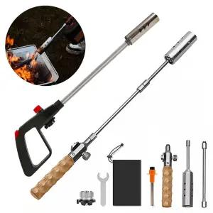 3단분리 원터치 롱토치 가스점화기 액화방지 고화력 캠핑 모닥불 숯불 휴대용 토치