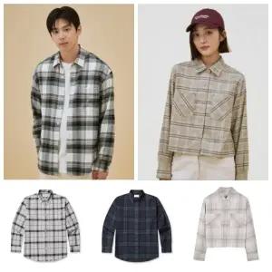 [폴햄][POLHAM]남여 소프트 플란넬 / 크롭 체크셔츠 2종 택1 (PHE4WC1013/2012)