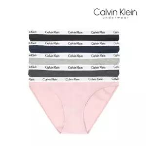 캘빈클라인 언더웨어 여성 팬티 5장 세트 속옷 코튼 QP3281O-401