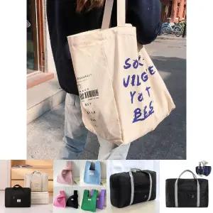 (가방) 레터링 에코백/쇼퍼백/소품/학생/짐가방/여행용/캐주얼/데일리/수납백/손가방/데일리백/기내/여행