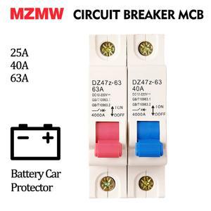 MZMW DZ47 32A 40A 63A 12V 220V Din 레일 MCB 미니 회로 차단기 배터리 자동차 보호기 전기 오토바이 공기