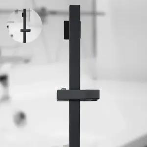 무광 블랙 스텐레스 샤워행거 슬라이드바 LUVITZ 샤워