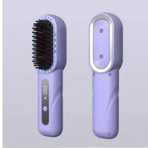 무선 미니 빗 고데기 매직기 휴대용 여행용 충전식 브러쉬 고데기