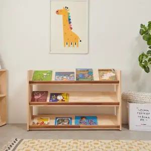 [신세계라이브쇼핑]원목 와이드형 1150 전면책장 ITG152R (착불)