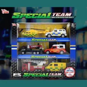 폴리스 소방차 헬기 미니카 세트 3세 유아 크리스마스선물