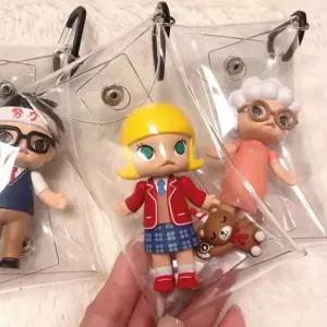 [콩심팥심]투명 PVC 미니 파우치 키링 초미니 립스틱 케이스 미니파우치백