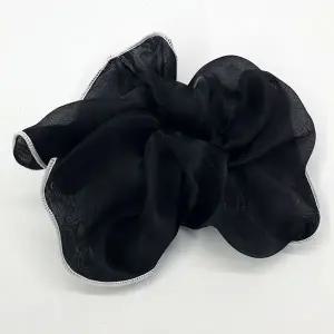 [콩심팥심]쉬폰 밴드 포인트 곱창머리끈 스크런치 블랙 대형