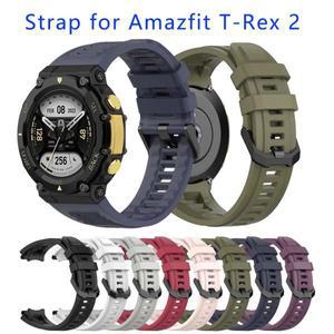 Amazfit T-Rex 2용 시계 밴드 T 실리콘 스트랩 조절 가능 스마트워치 교체 액세서리