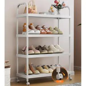 현관 신발정리대 이동식 바퀴 플라스틱 신발장 선반 오피스텔 독서실 고시원 학원