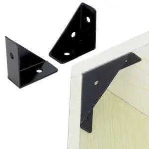 [골드스마일]책상 삼각브라켓 모서리 블랙 다리보강판