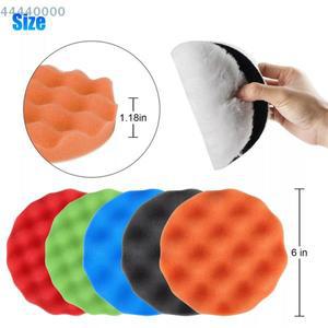 자동차 폴리 셔 용 자체 접착 스폰지 왁싱 6 팩 인치 컴파운드 버핑 연마 패드 커팅 키트