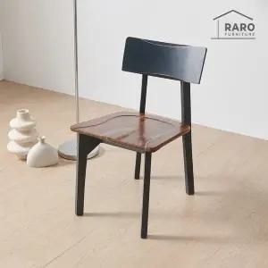 [라로퍼니처]프리마 순수 원목 식탁 의자 카페 인테리어 체어 1+1