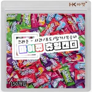 크라운 마이쮸 필로우 사과+포도+딸기+복숭아 4종 혼합 150개입