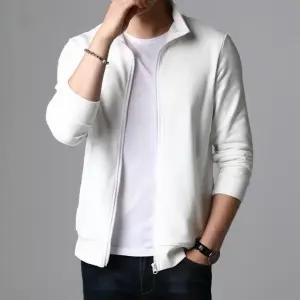 간절기 트레이닝 자켓 하이넥 남성 무지 스 집업