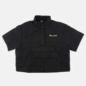 르꼬끄 루즈핏 패딩 자가드 퀼팅 반팔 아노락 QP422TPDO6 BLK