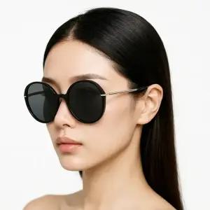 막스마라 선글라스 MM0111K 01A 명품 아시안핏 동그란 블랙 뿔테 오버핏 한효주 착용