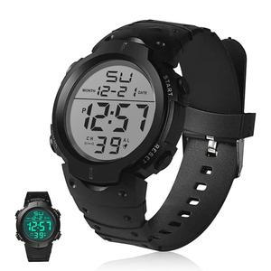 YUEWEESER 남성 활동 대형 날짜 수영 스포츠 야외 화면 시계 실내 백라이트 표시 알람 디지털 시계 방수 여성 LED 훈련용 손목