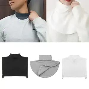 2P 페이크 하프 목폴라 포근하고 부드러운 넥워머 공갈 레이어드 방한 목워머