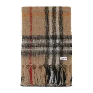 버버리 25FW 샌드 체크 모헤어 울 머플러 8112967 SAND
