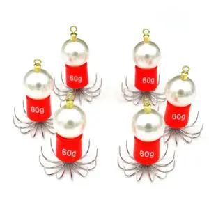 니켄 쭈스타 연질 쭈꾸미 애자 친환경 구슬 연질바늘 야광 진주 6개입