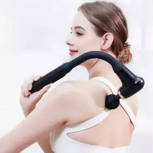 키누카누 무선 핸드 안마기 휴대용 전동 롱 마사지기 4종 헤드 목 어깨 전신 지압기