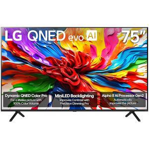 75인치 클래스 QNED evo AI QNED92A 시리즈 미니 LED 4K 스마트 TV, 돌비 애트모스, 비전, HDR10, 슈퍼 업스케일링 4K, 영화 제작자 모드, 와우 오케스트라, 알렉사 내장 (75QNED92AUA, 2025)