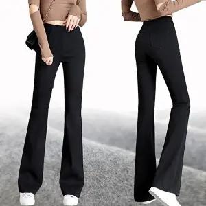 [힙제이](S~4XL) 기모팬츠 부츠컷 면스판 기모 여성 4XL까지