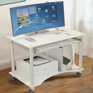 미니 이동형 컴퓨터 데스크 테이블 책상 바퀴