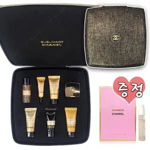 샤넬 수블리마지 하드 스퀘어 골드 파우치 세트