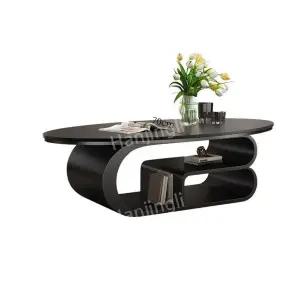 타원형 슬레이트 커피 테이블 거실 고급 럭셔리 홈 디자인 미니멀리스트 티테이블 좌탁 탁자