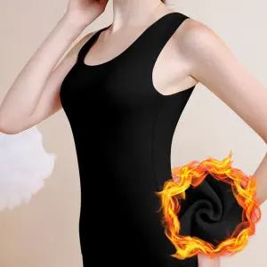 겨울 기모 나시 겨울 심리스 슬리브리스 여성 런닝