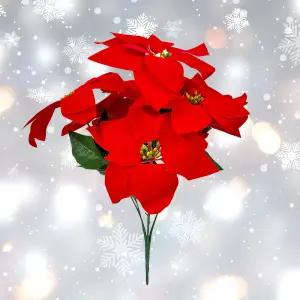 포인세티아 조화 대형 크리스마스 트리 테이블 겨울 장식 가짜 꽃 소품 인테리어 식물 리스