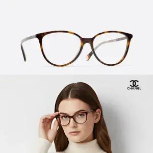 샤넬안경 버터플라이 다크 토퍼스 명품 안경테 CH3446 A75271