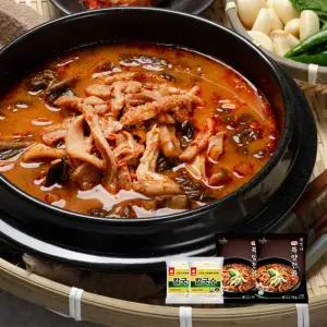 자연맘 용빈네 특양전골 4인분 세트 (전골1kg 2개+칼국수면230g 2개)