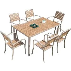 야외 6인용 테이블 카페 나무 세트 테라스 의자 원목 야외테이블세트 조립식 행사용