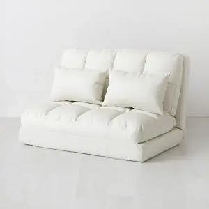 [마켓비]앰보 2인 좌식 소파베드 밀크 3239.5694