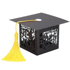 속이 박사 학위 상자 기술 장식 축하 종이 졸업 모자 선물 상자 커팅 대학교