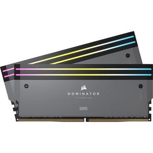 CORSAIR 도미네이터 티타늄 RGB DDR5 RAM 96GB(2x48GB) 6000MHz CL30-36-36-76 1.40V AMD 엑스포 인텔 XMP 3.0 데스크톱 컴퓨터 메모리 - 회색(CMP96GX5M2B6000Z30)