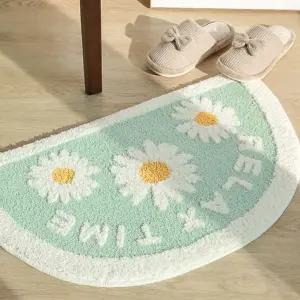 극세사 발 매트 도톰한 부드러운 현관 반달 발 매트 욕실 주방 논슬립