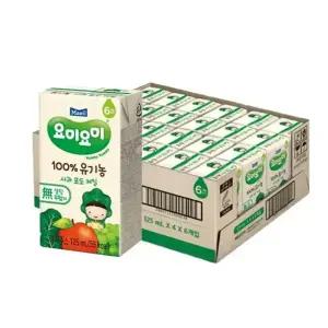 요미요미 아기 유기농주스 사과포도케일 24팩 어린이 야채 음료 과일 쥬스 125ml