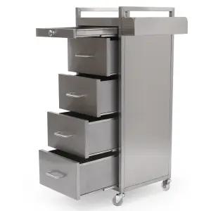 뜨리고 5단 스텐엣지 ST-5000 트레이 미용실 작업 시술 츄레이 카트