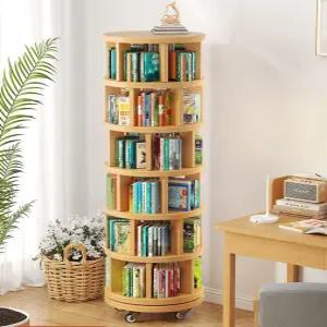 회전책장 4단 5단 6단 회전 책꽂이 책장 회전형 튼튼한 이동식 360도